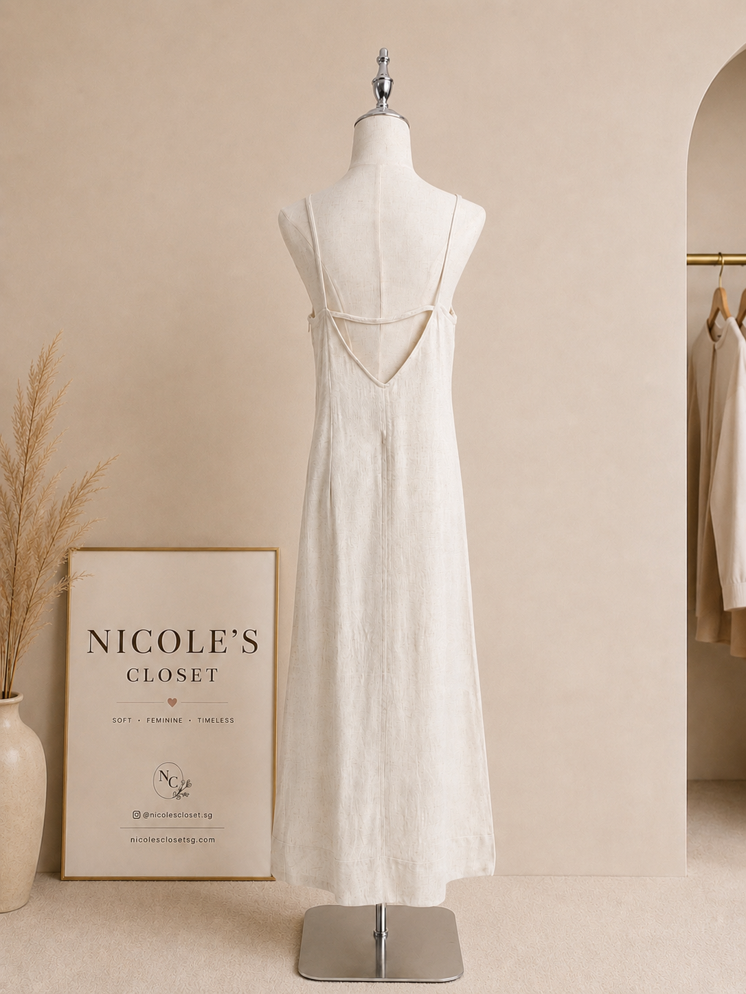 Elara Linen Slip Maxi Dress