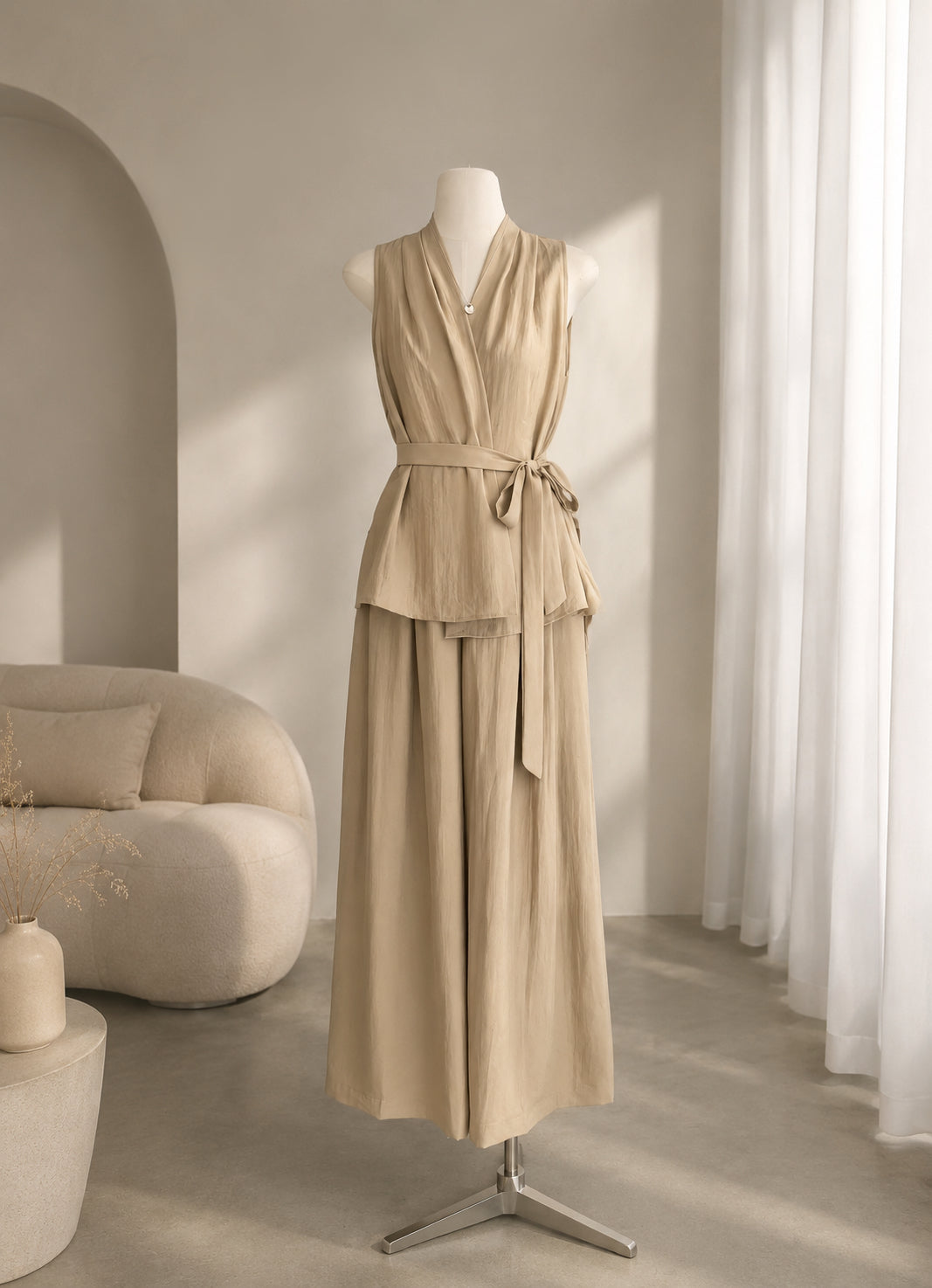Aurielle Wrap Wide-Leg Set