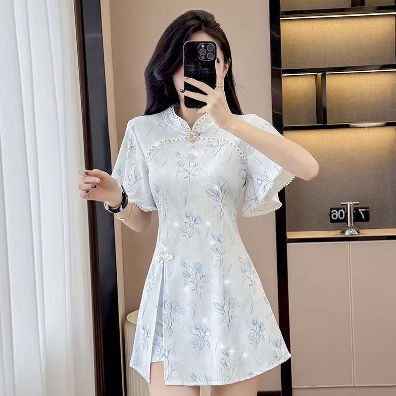 Roselle Floral Cheongsam Set