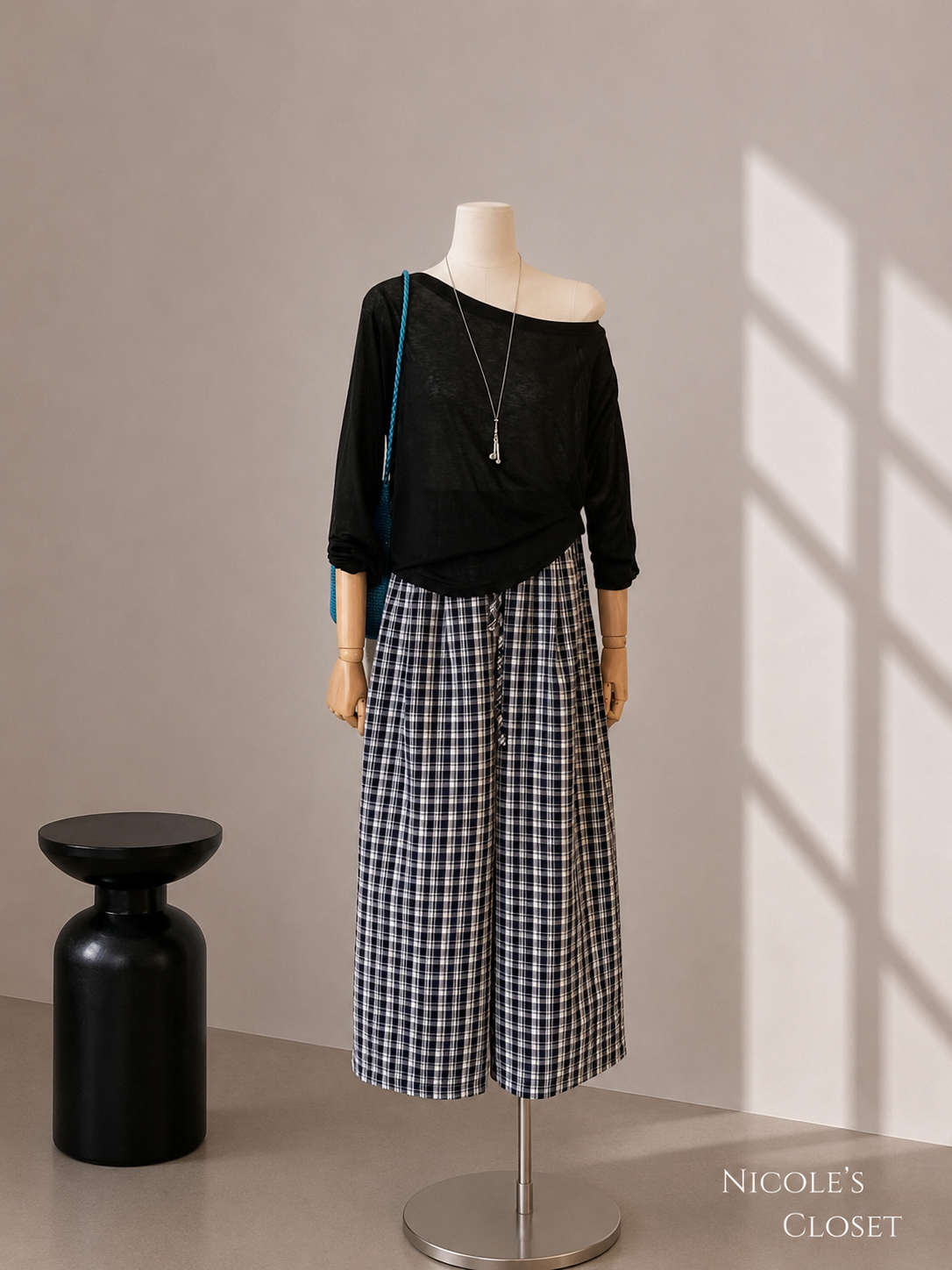 Korean Relaxed Checkered Set