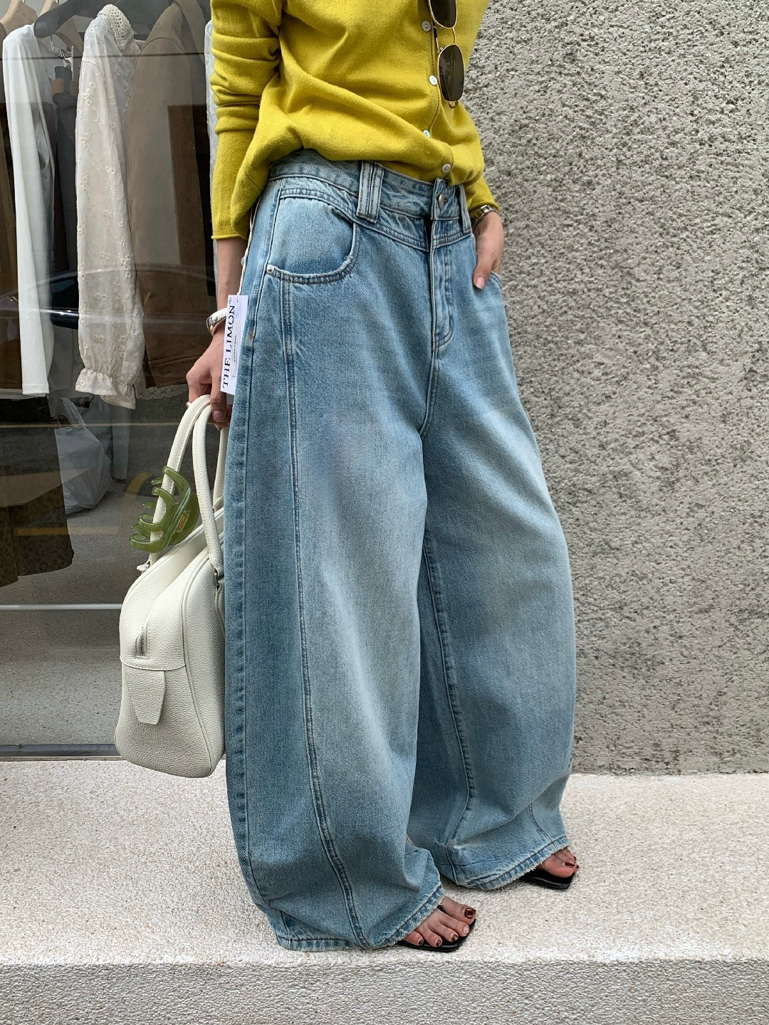 Arielle Jacquard Wide-Leg Jeans