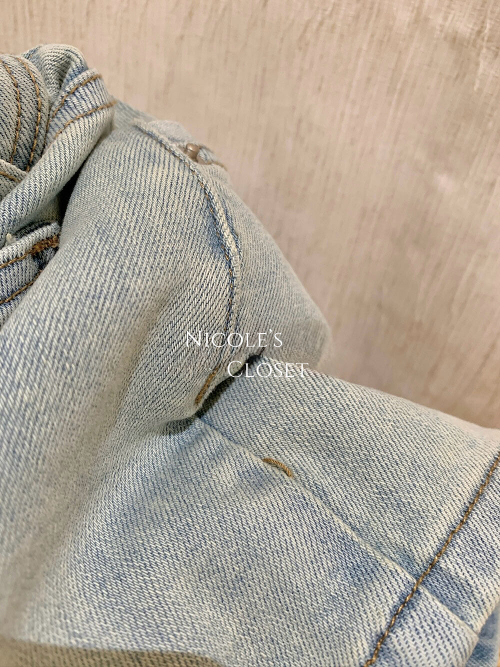 Cloud Wash Denim Shorts