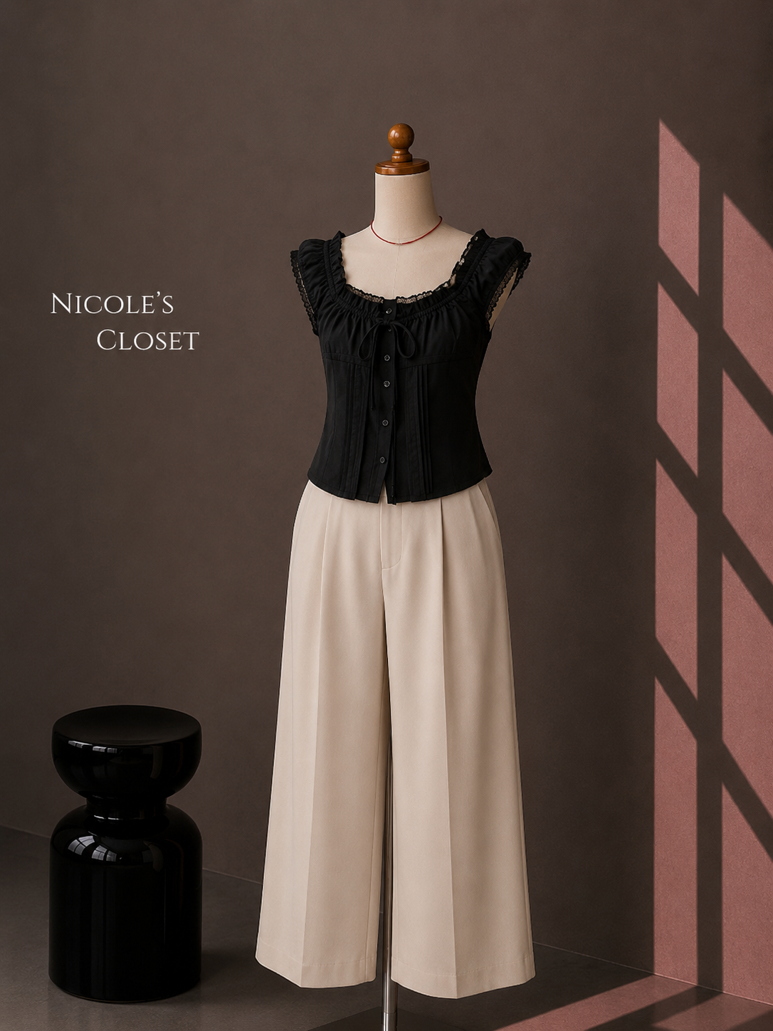 Sweet Lace Ribbon Top