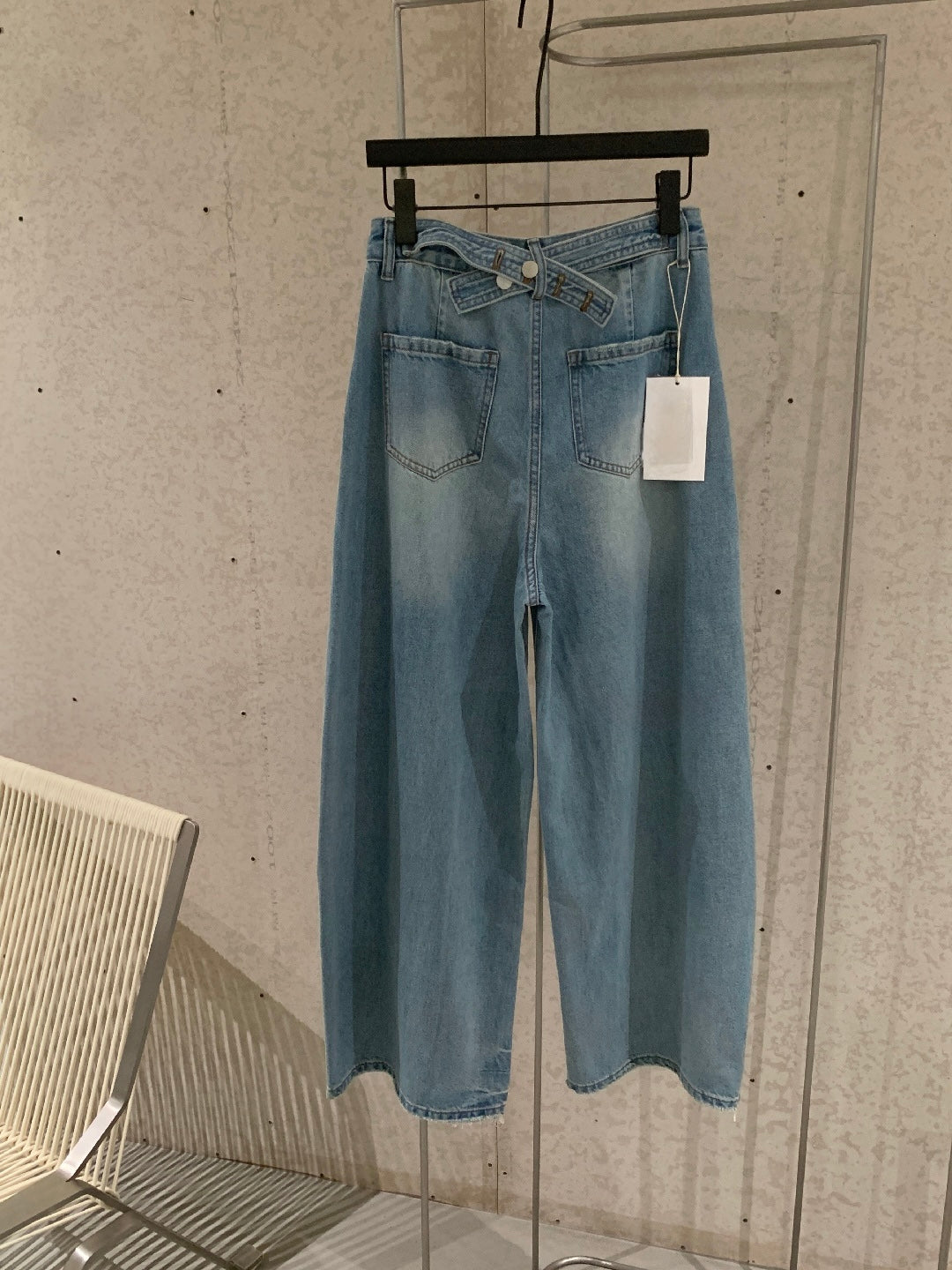Arielle Jacquard Wide-Leg Jeans