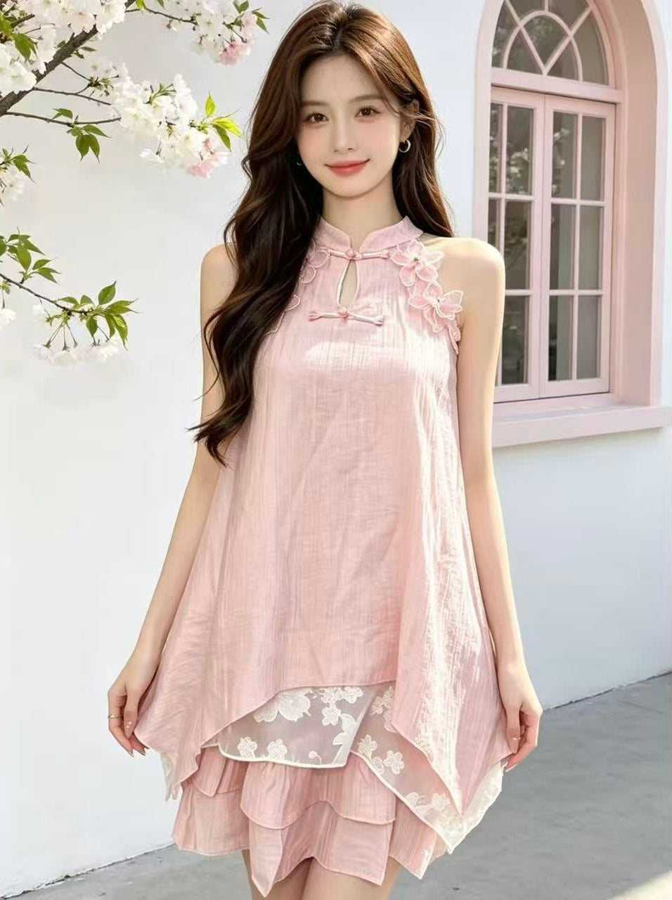 Roselle Blossom Cheongsam Set