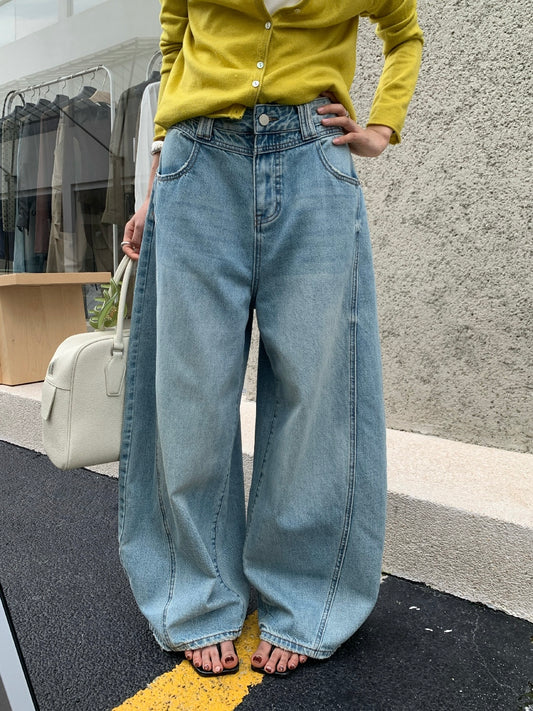 Arielle Jacquard Wide-Leg Jeans