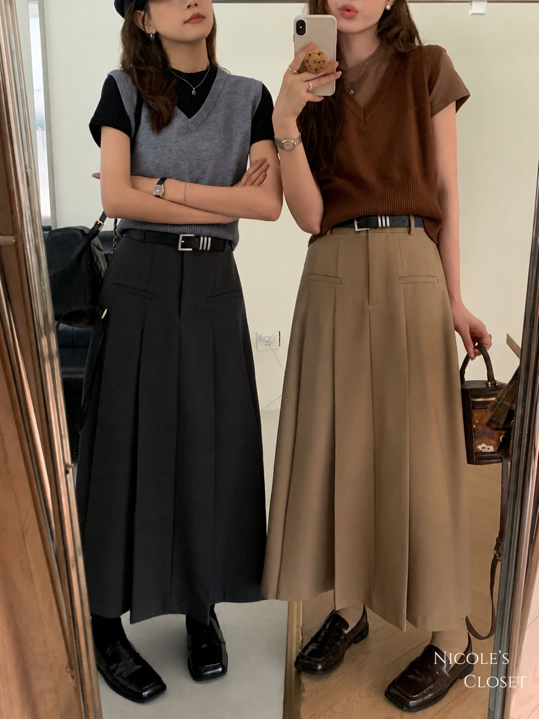 Amelie Pleated Maxi Skirt