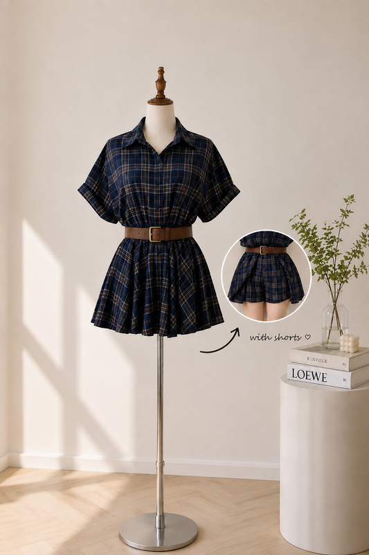 Blair Plaid Skort Set