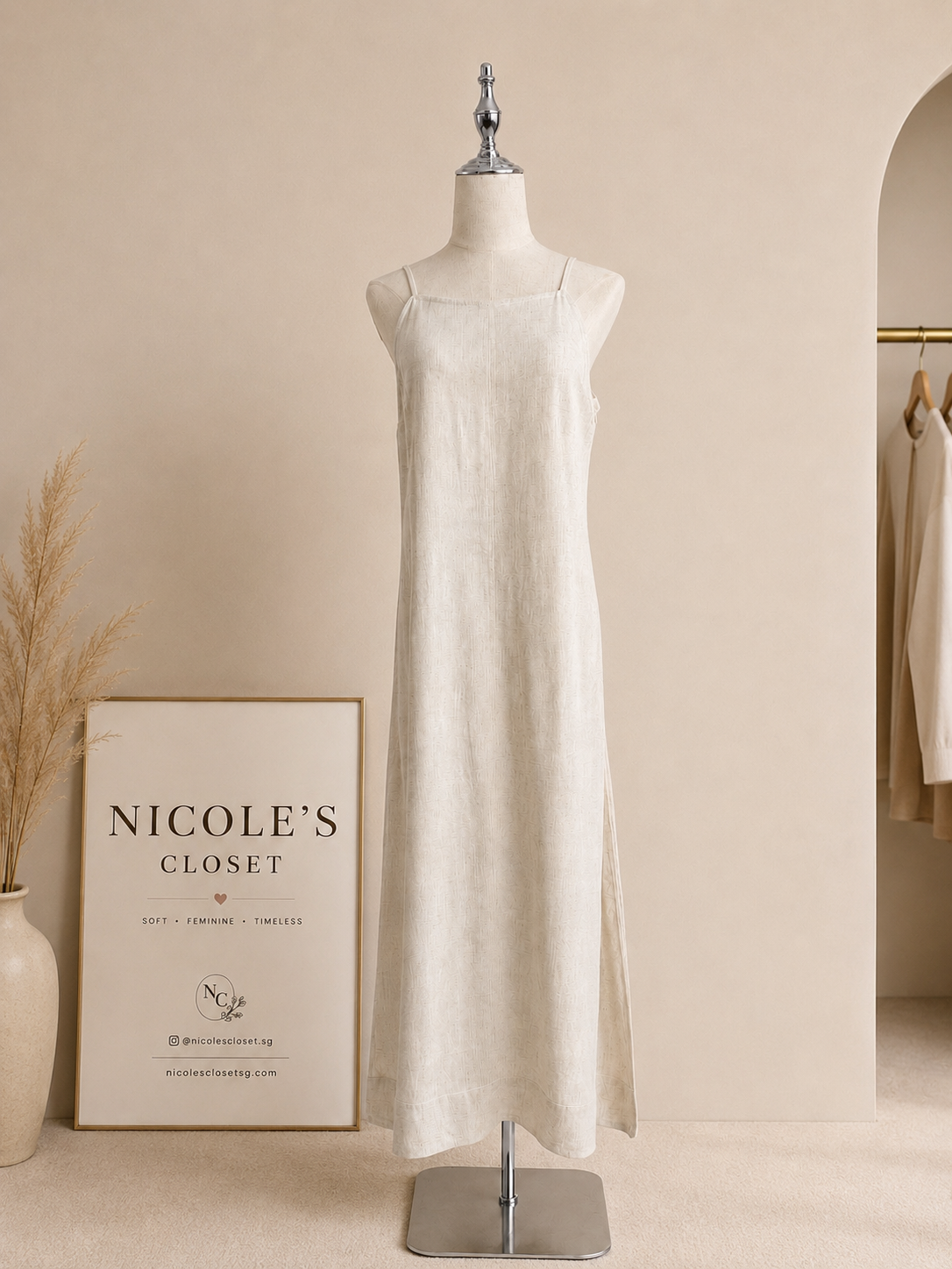 Elara Linen Slip Maxi Dress