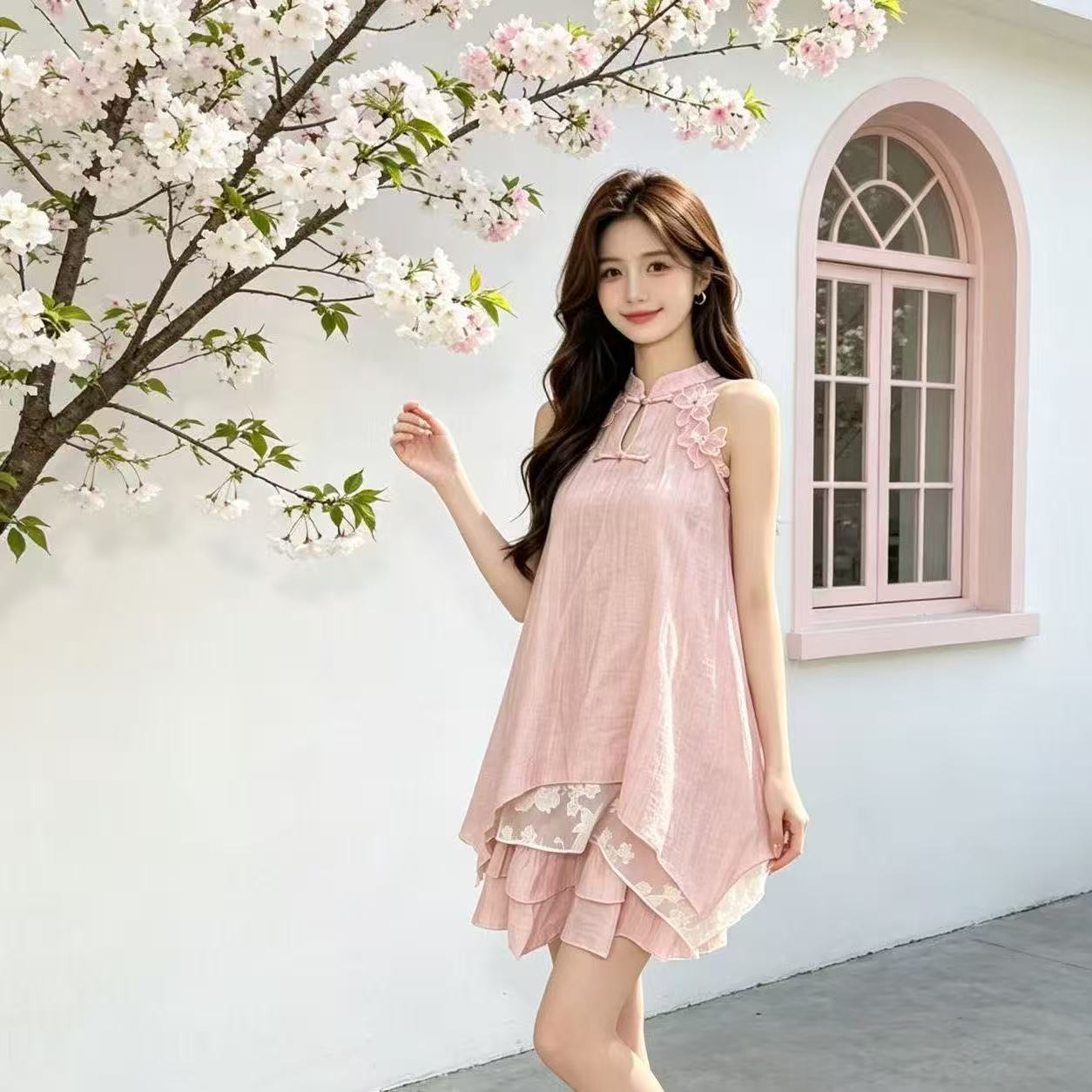 Roselle Blossom Cheongsam Set
