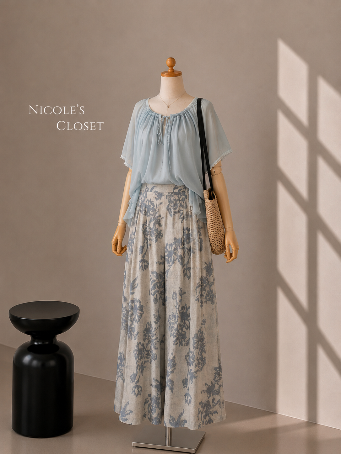 Amora Floral Wide-Leg Pants