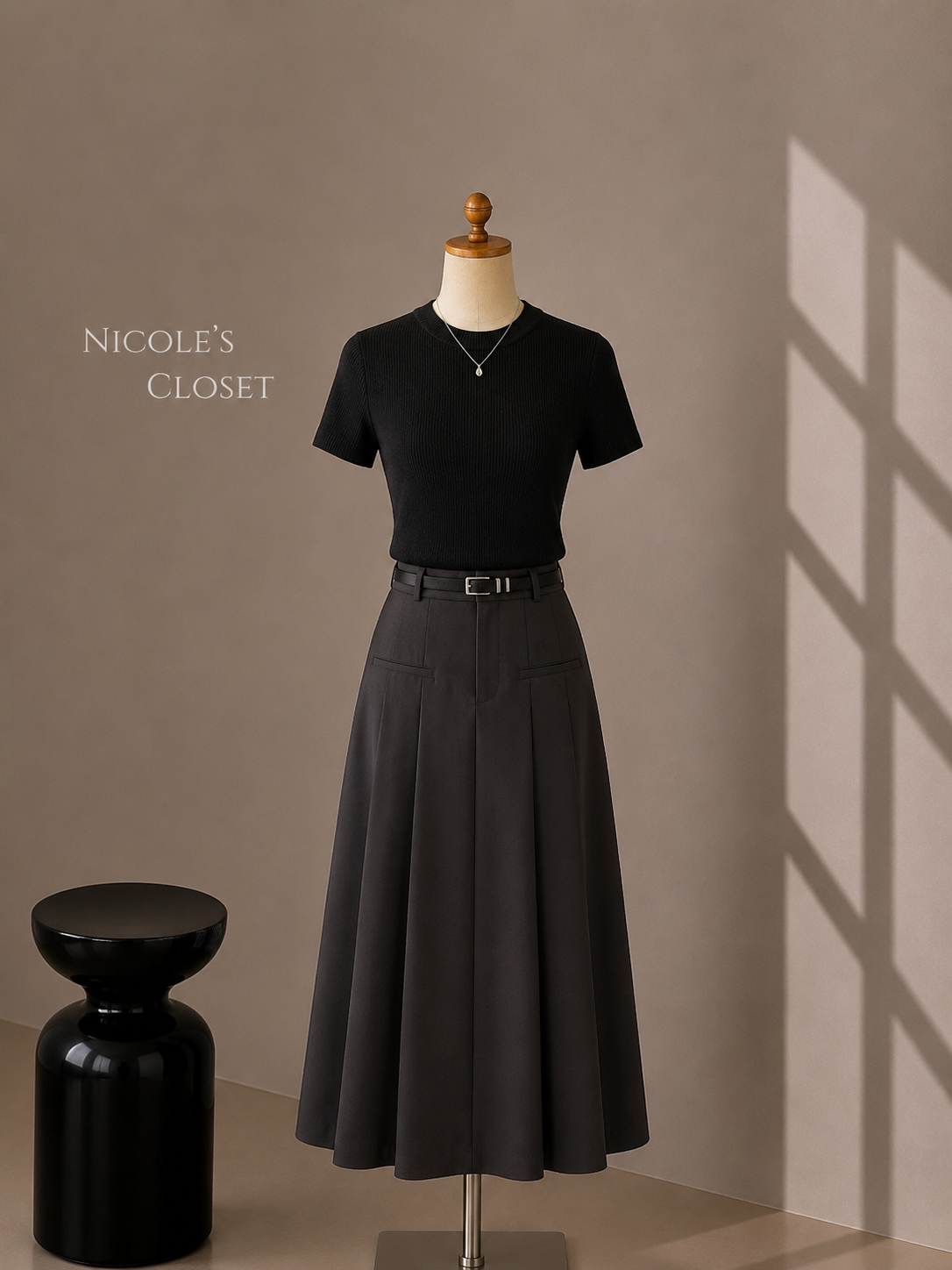 Amelie Pleated Maxi Skirt