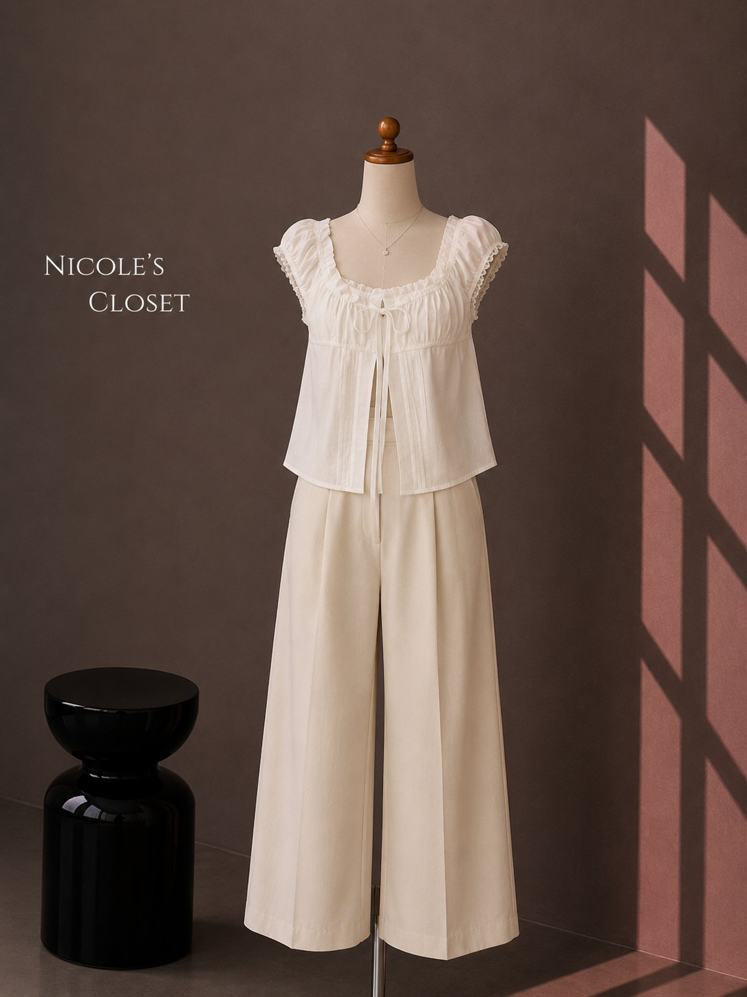 Sweet Lace Ribbon Top