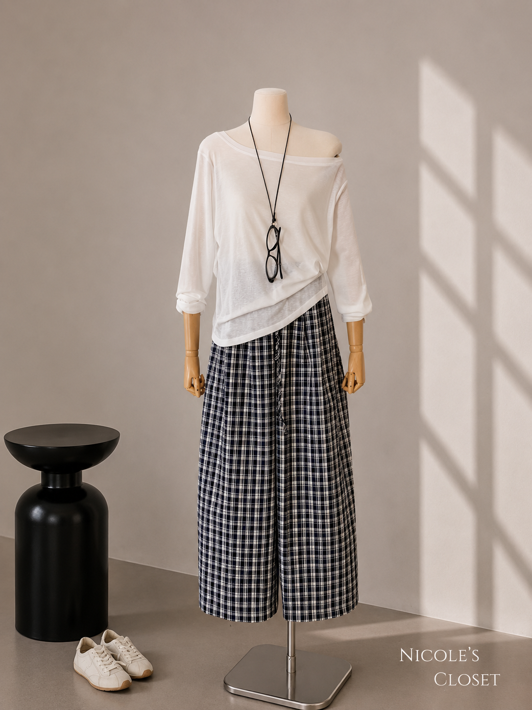 Korean Relaxed Checkered Set