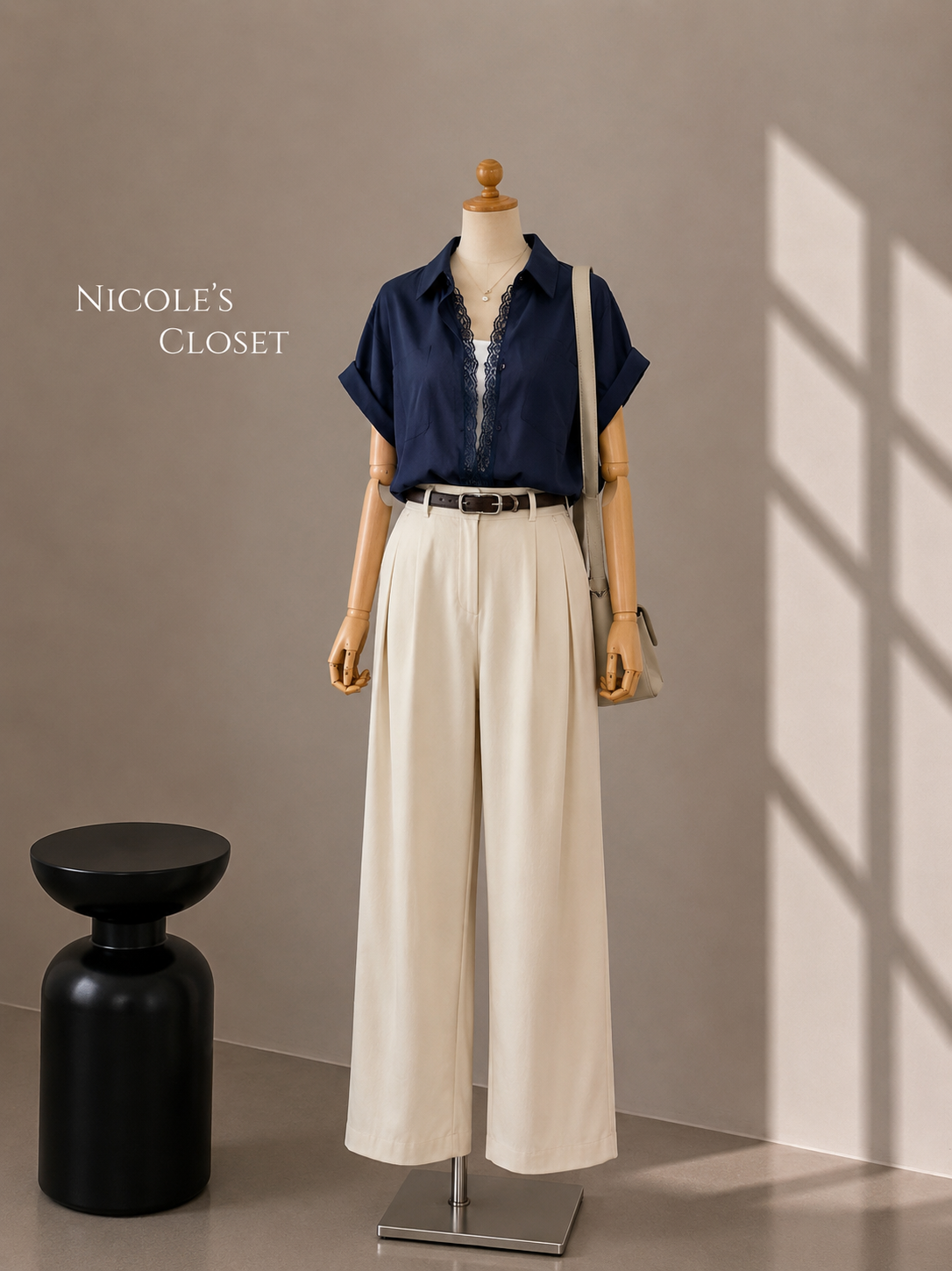 Lace Trim Short Sleeve Shirt