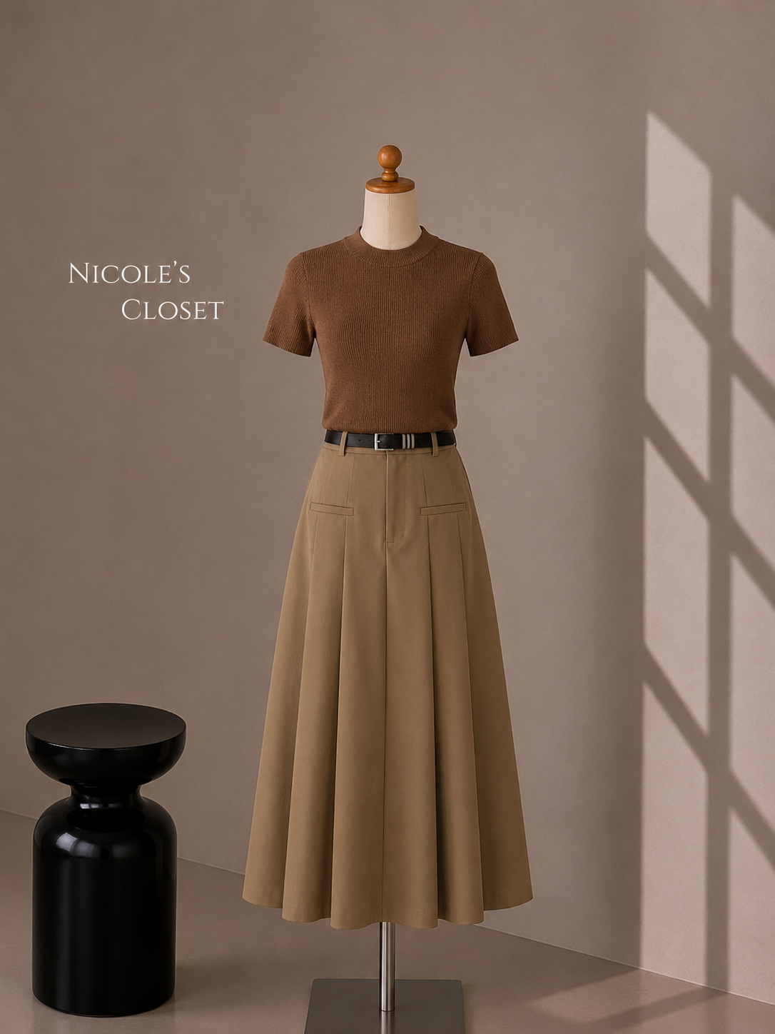 Amelie Pleated Maxi Skirt