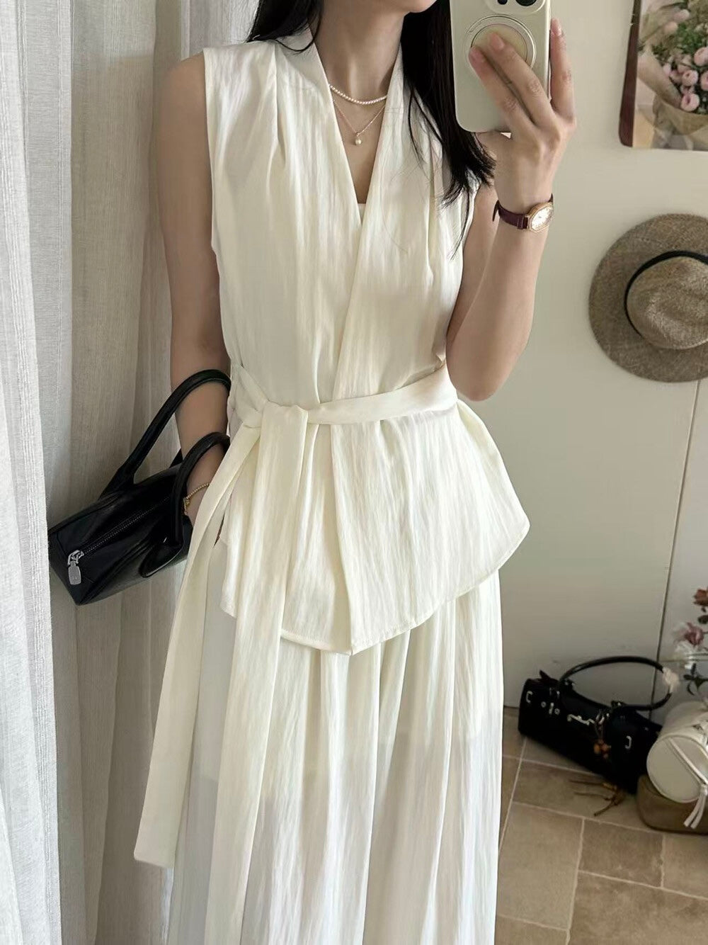 Aurielle Wrap Wide-Leg Set