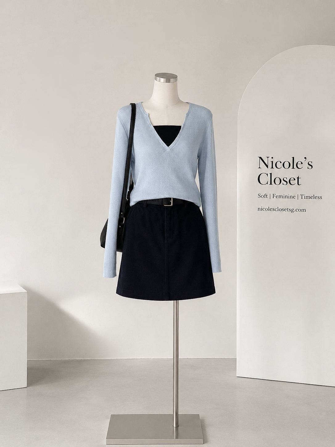 Nora Button V-Neck Knit Top