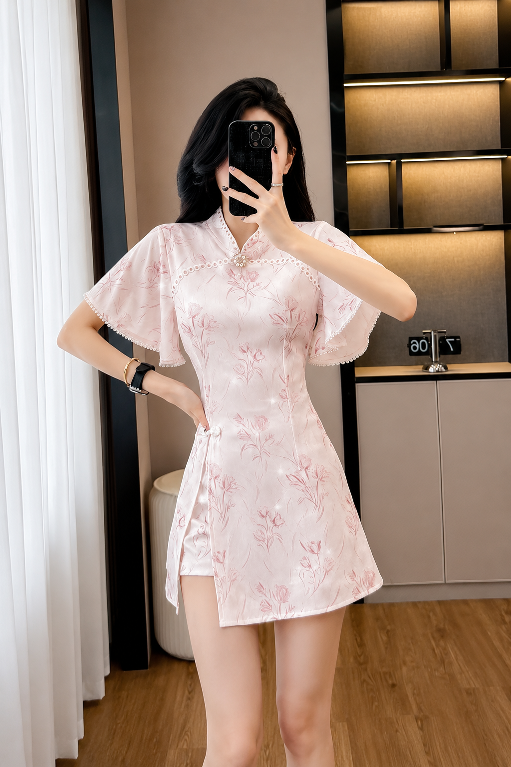 Roselle Floral Cheongsam Set