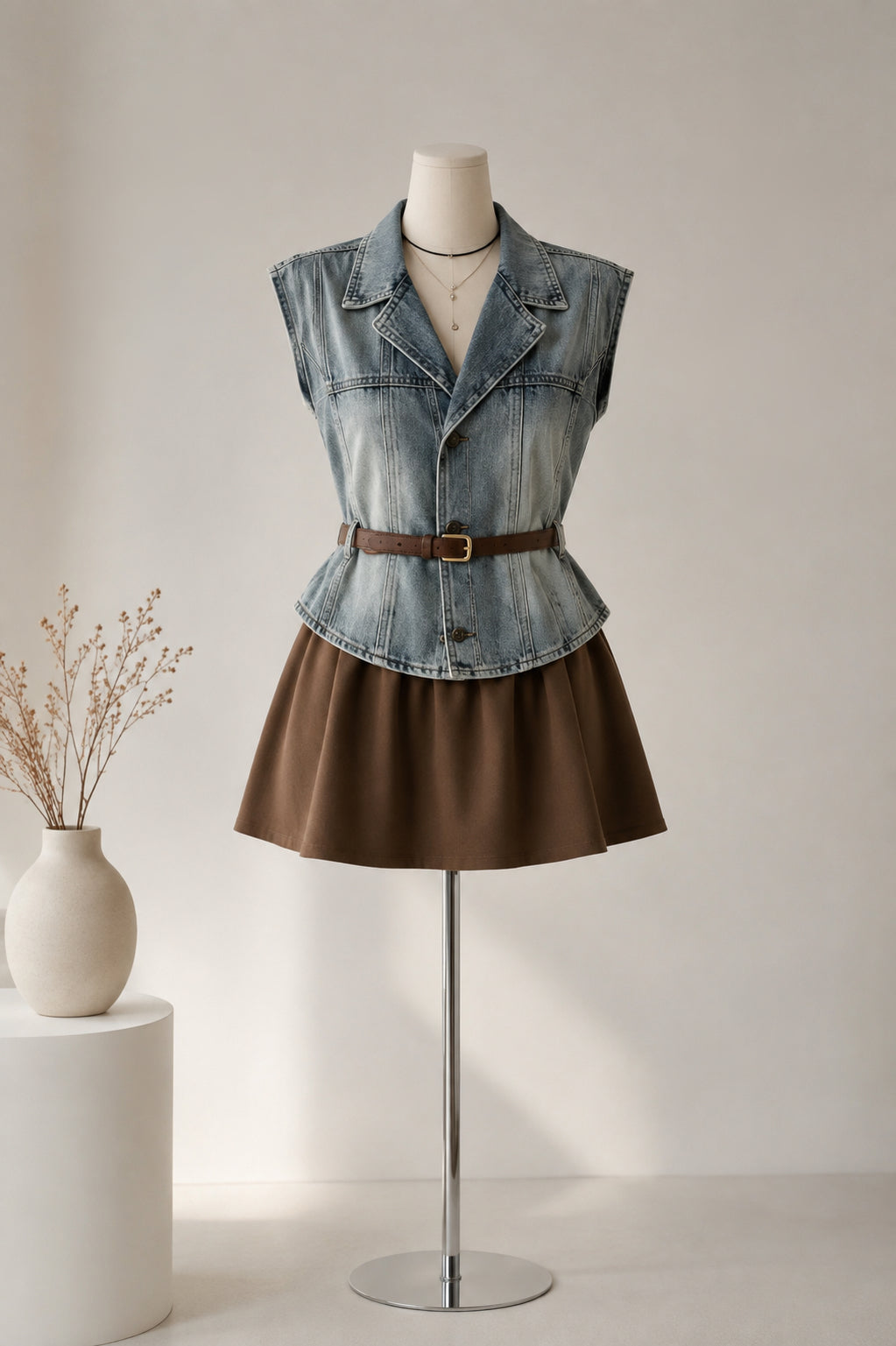 Elodie Denim Skort Set