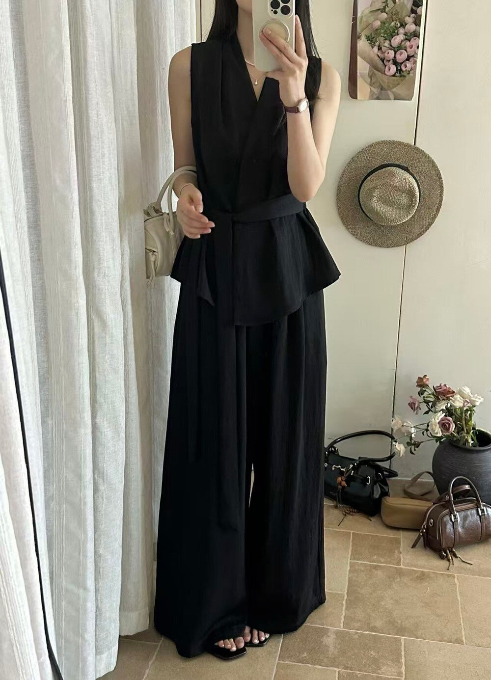 Aurielle Wrap Wide-Leg Set