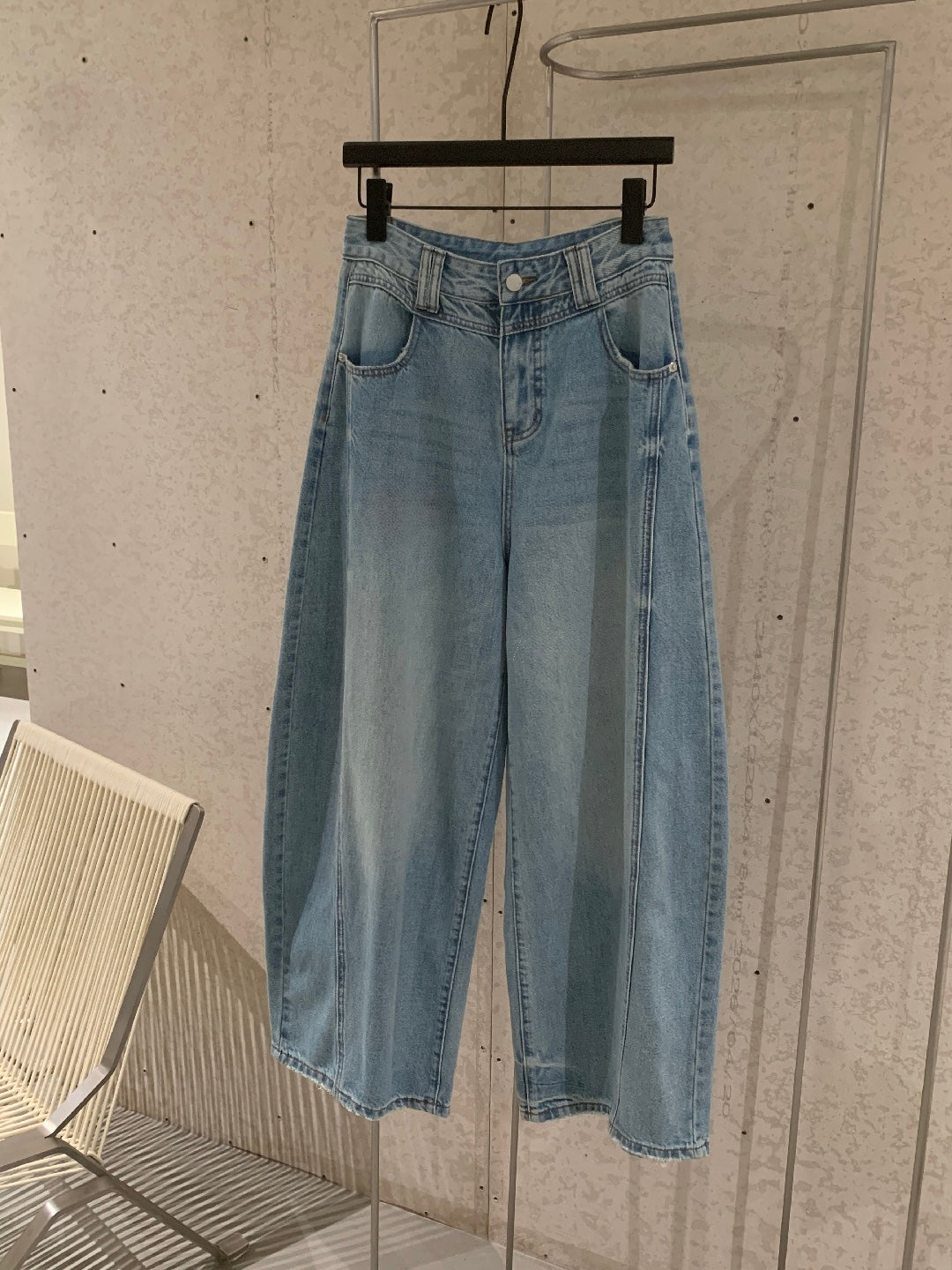 Arielle Jacquard Wide-Leg Jeans
