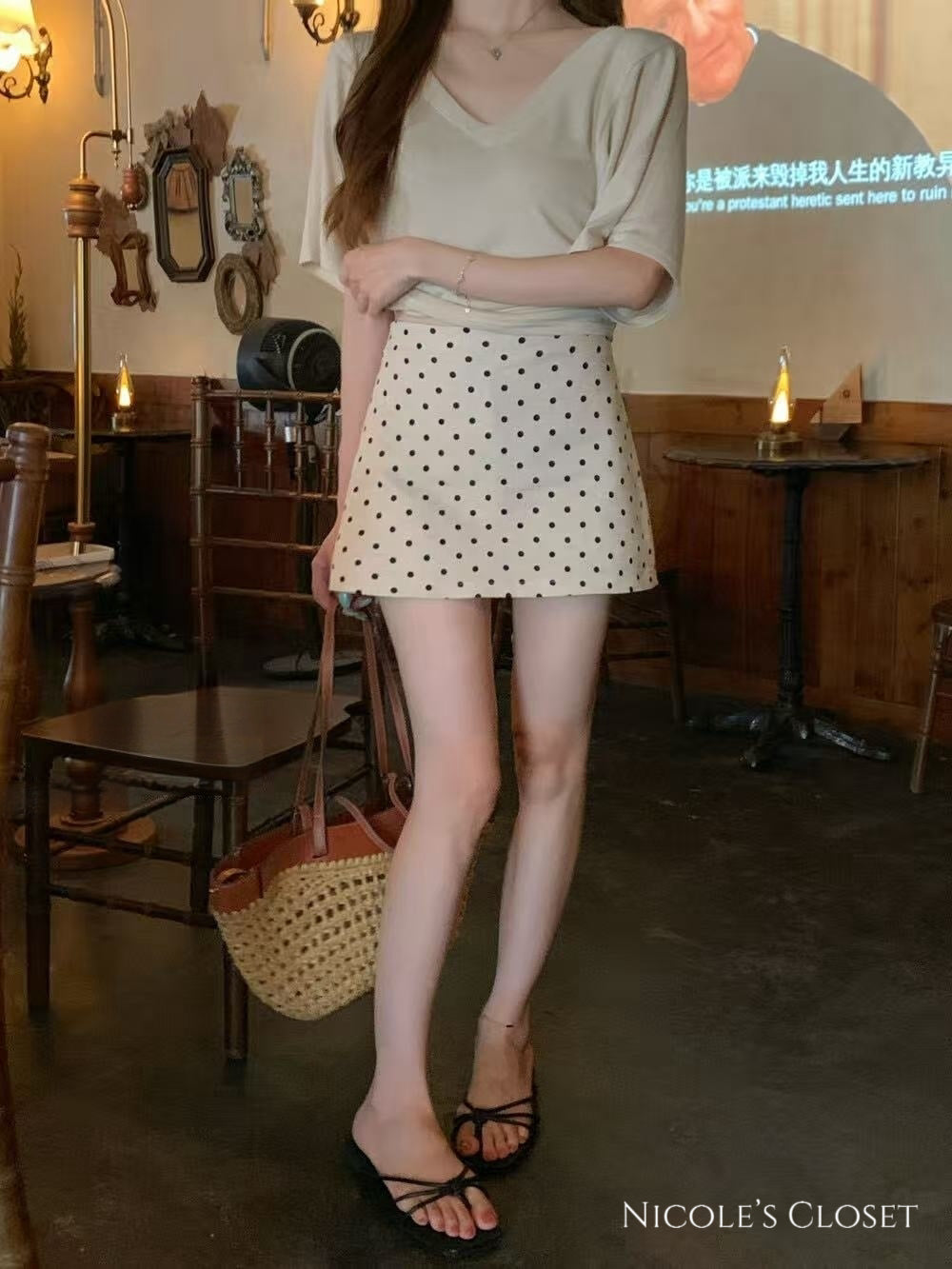 Amélie Polka Dot Mini Skirt
