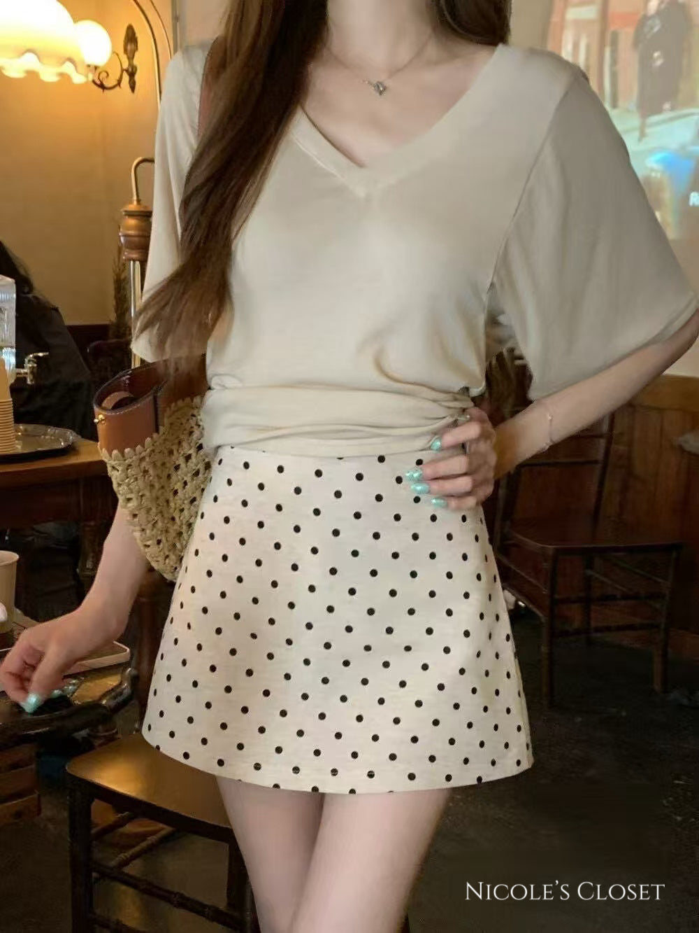 Amélie Polka Dot Mini Skirt